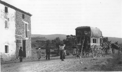 Arribada de la diligencia a Anyà (La Noguera) 1902